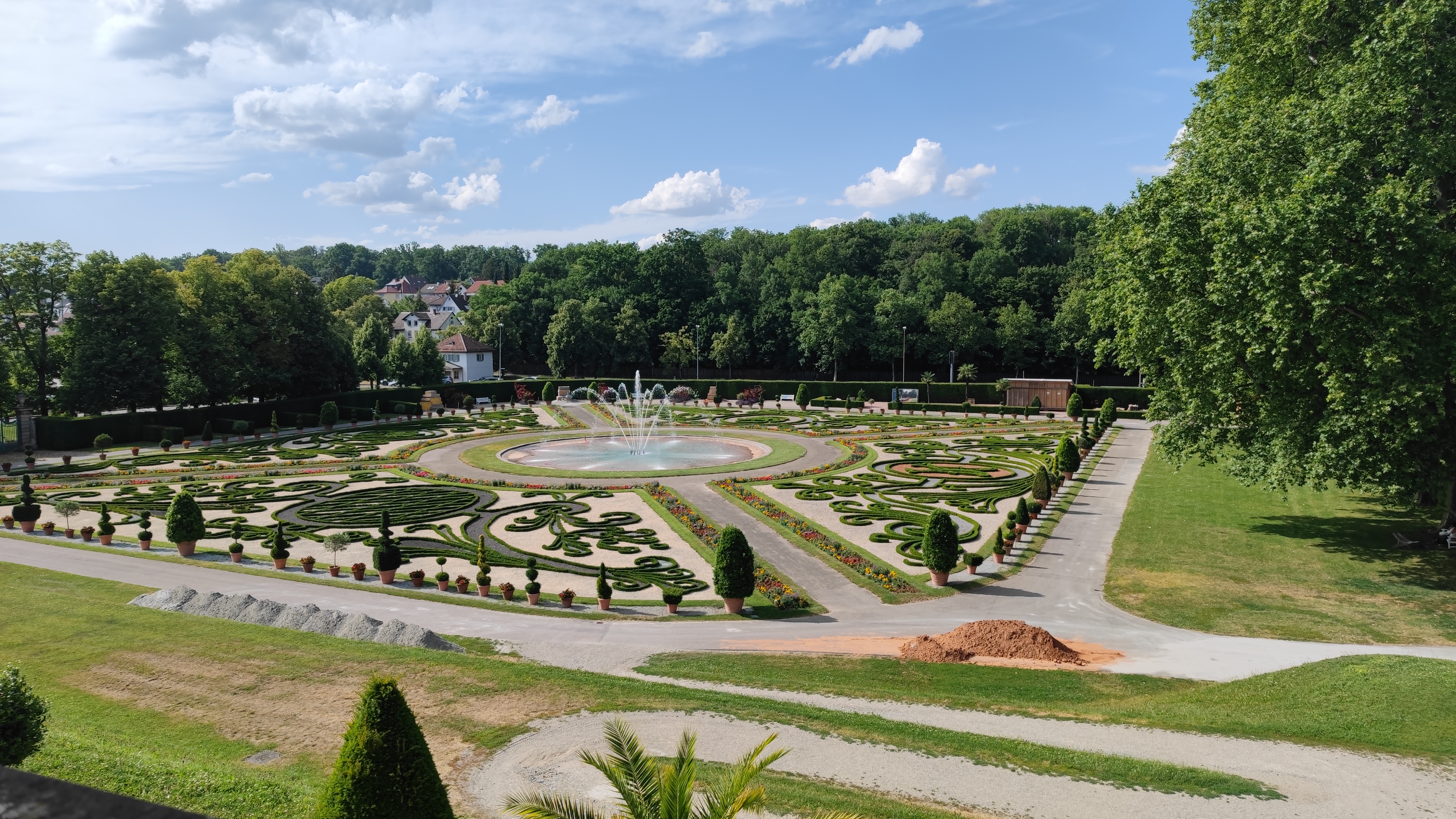 Garden of the palace of Ludwigsburg.